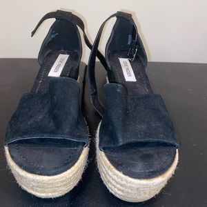 Steve Madden platforms, black, size 8